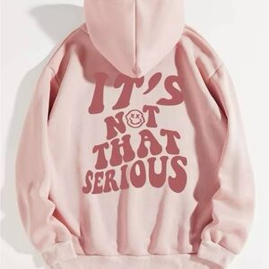 Pink Hoodie with Graphic Text